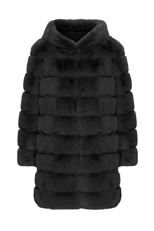 Blake Faux Fur Coat Long Black
