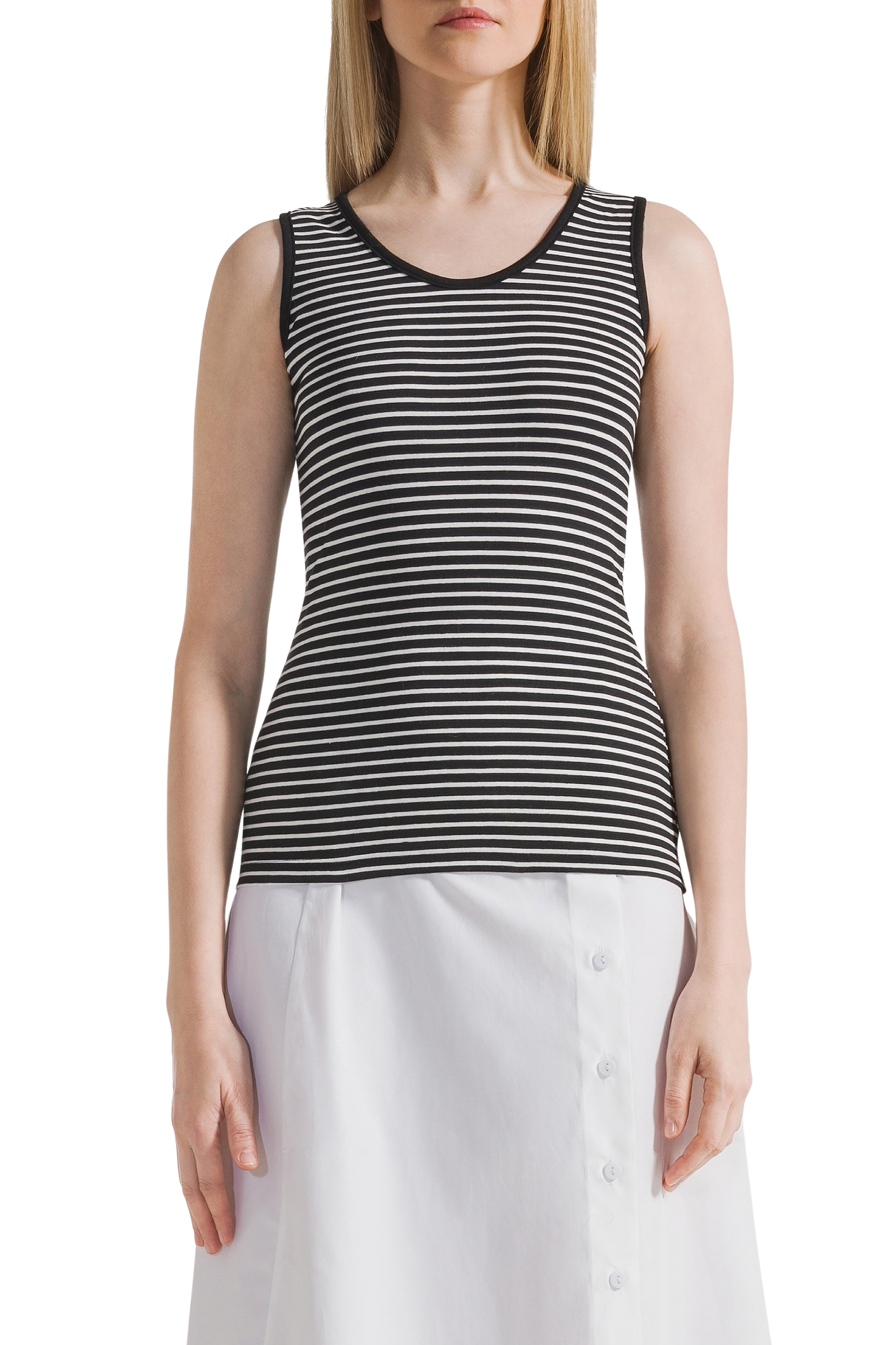 Boline Striped Tank Top White / Black