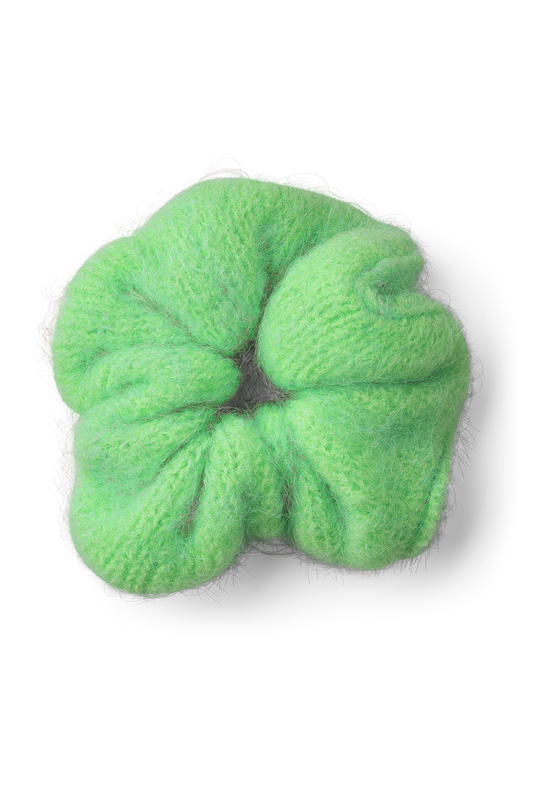 Tullah Knit Scrunchie Bright Green