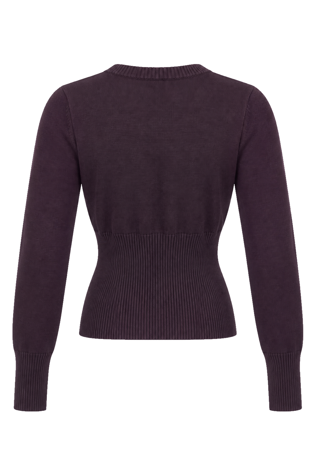 Camilla Cardigan Aubergine - back