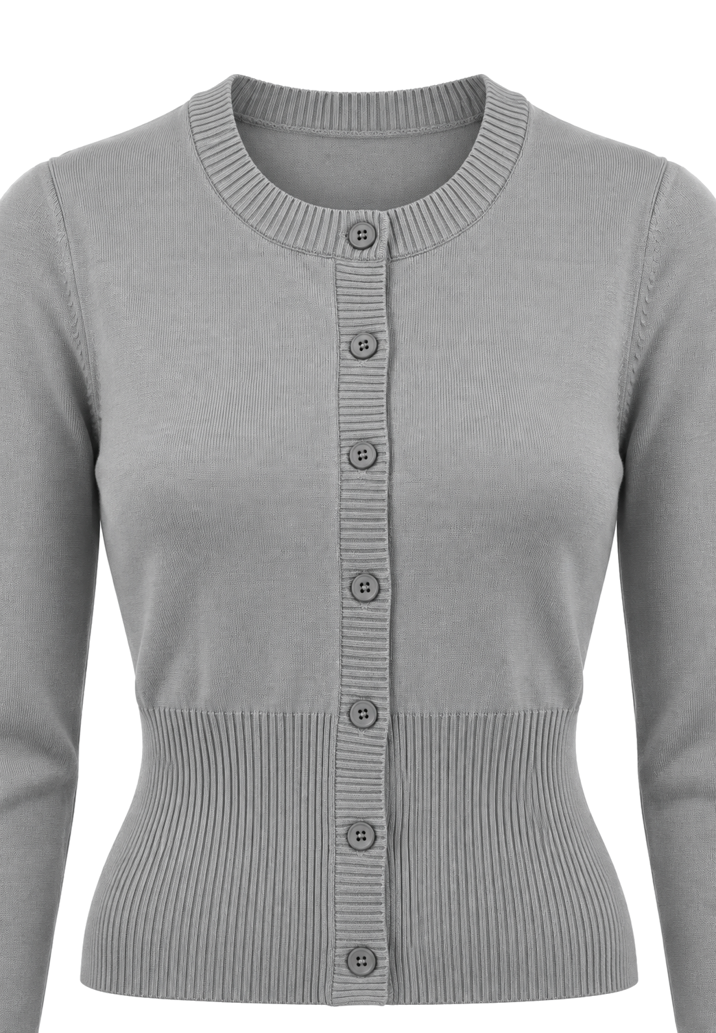 Camilla Cardigan Light Grey - close-up