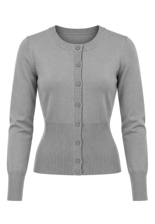Camilla Cardigan Light Grey - front