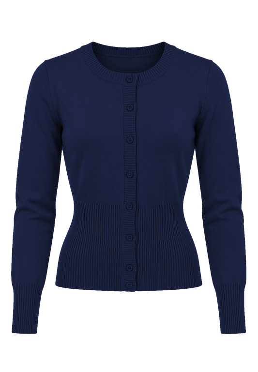 Camilla Cardigan Navy Blue - front