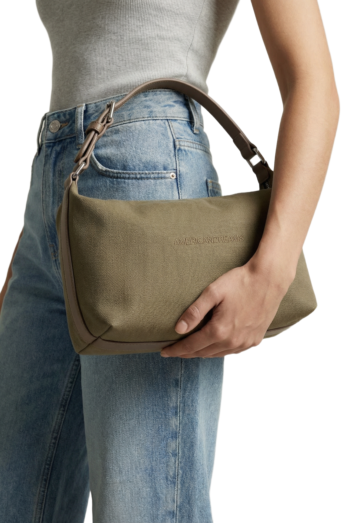 Canvas Club Bag Taupe