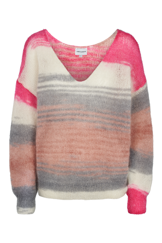 Carly Multi Striped Pullover Pink Dream
