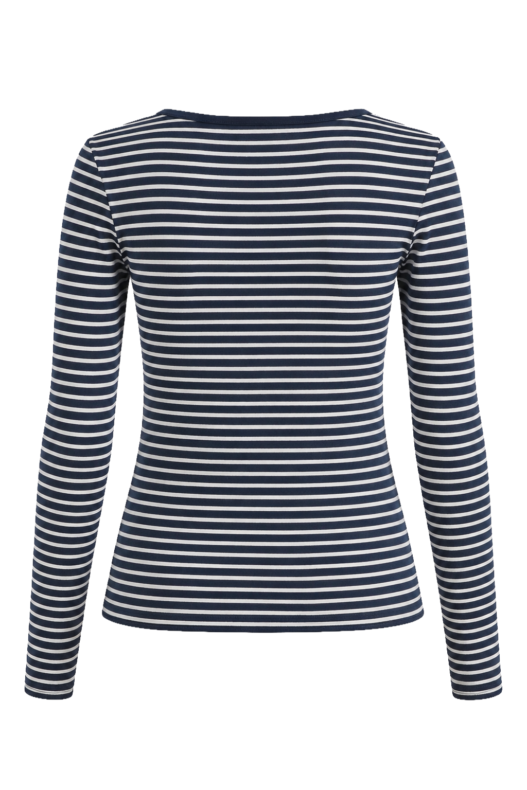 Caroline Striped LS Blouse Black / White