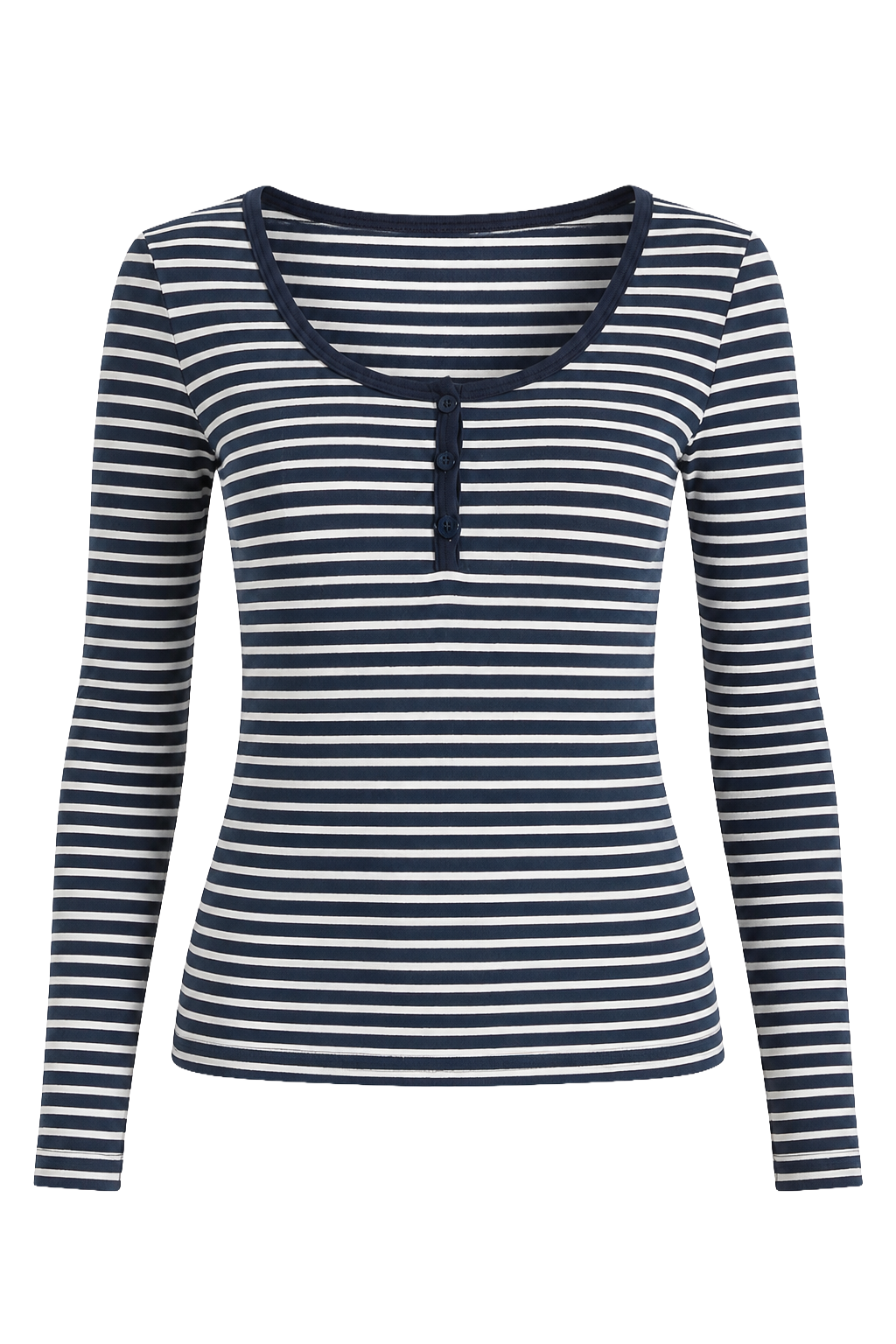 Caroline Striped LS Blouse Black / White