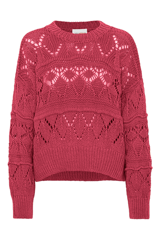 Cassie Cotton Pullover Cerise Red