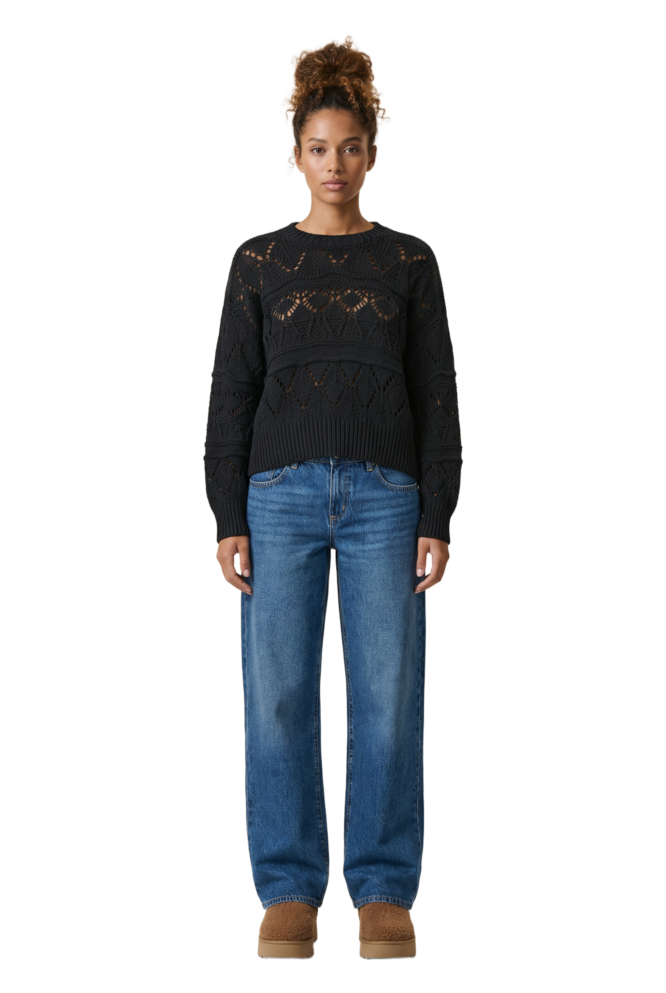 Cassie Cotton Pullover Black