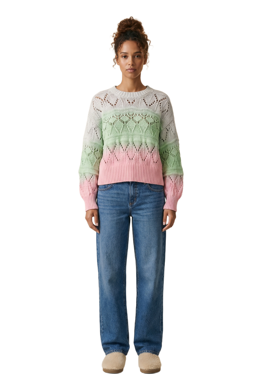 Cassie Cotton Pullover Candy Ombre