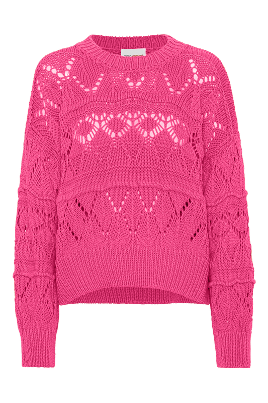 Cassie Cotton Pullover Neon Pink