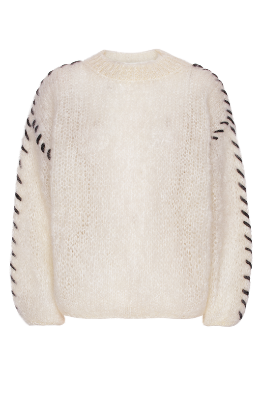 Catia Mohair Stitch Pullover White