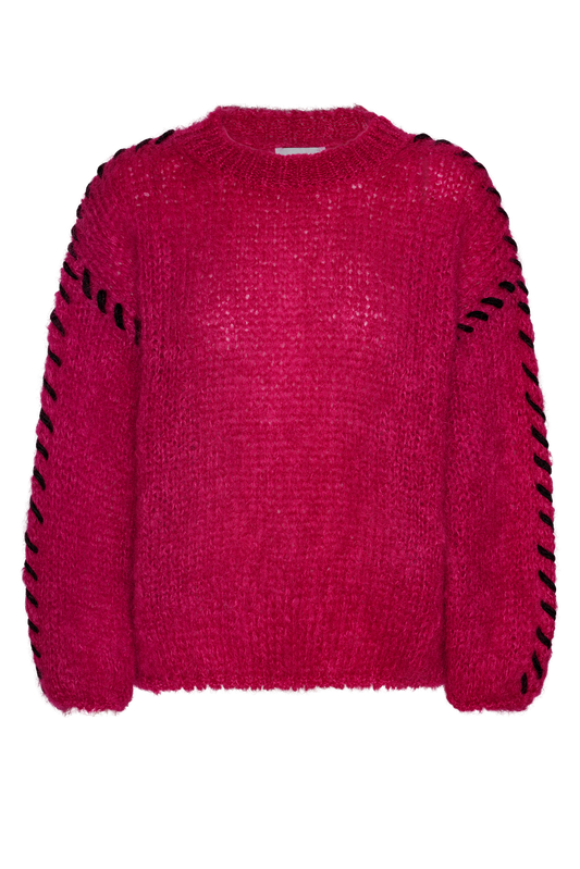 Catia Mohair Stitch Pullover Bordeaux