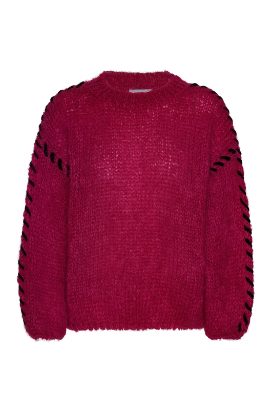 Catia Mohair Stitch Pullover Bordeaux