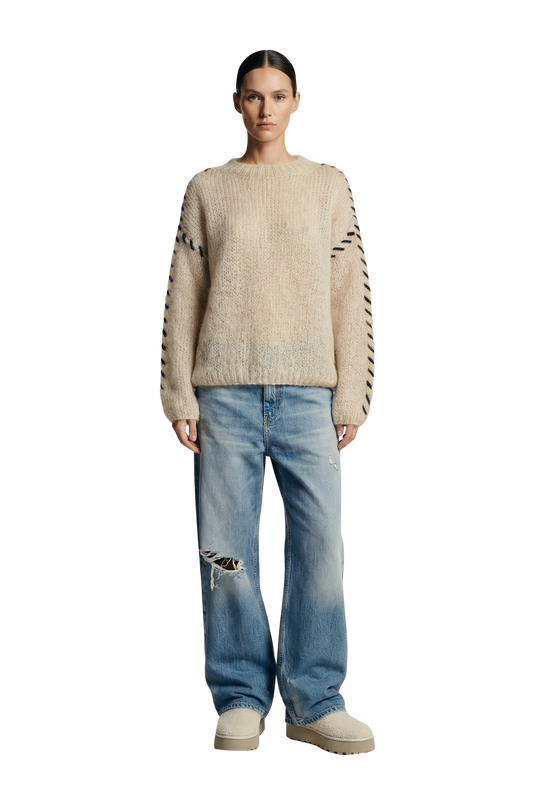 Catia Mohair Stitch Pullover Beige