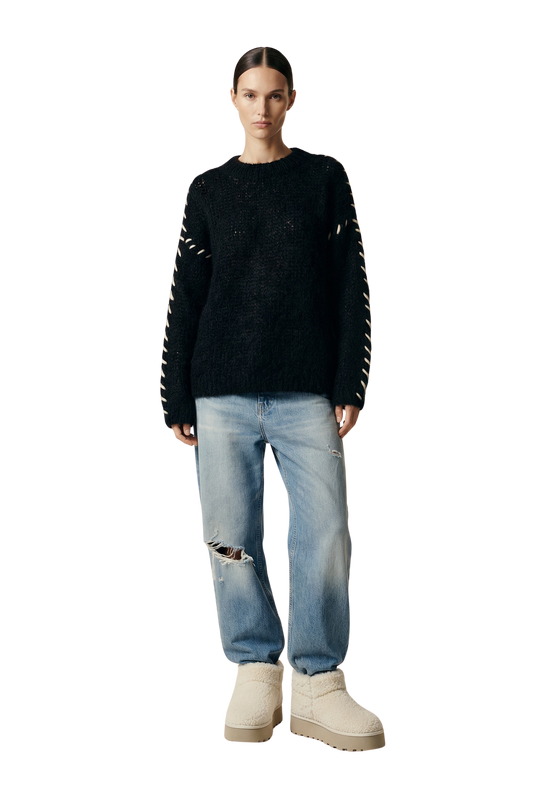 Catia Mohair Stitch Pullover Black
