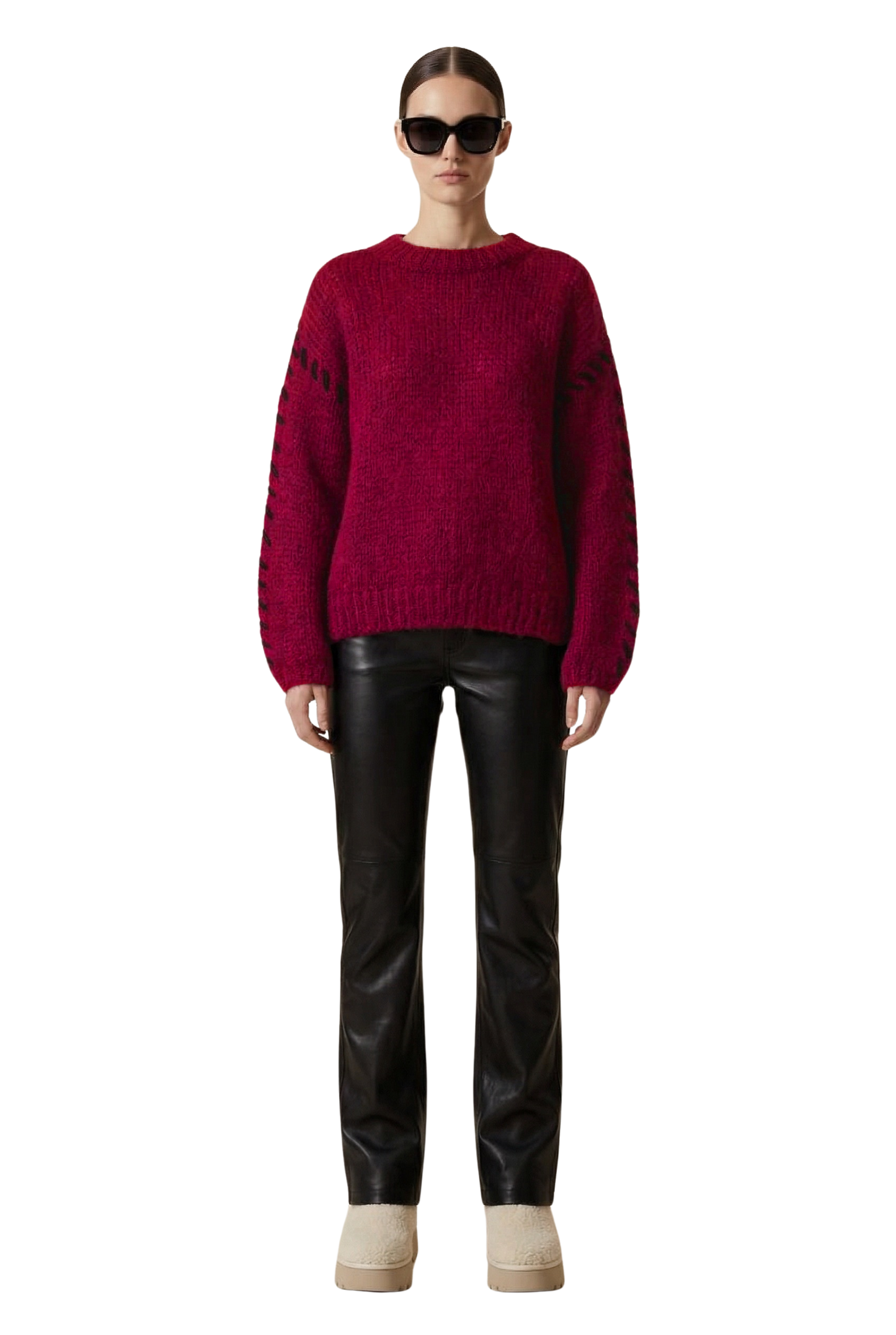 Catia Mohair Stitch Pullover Bordeaux