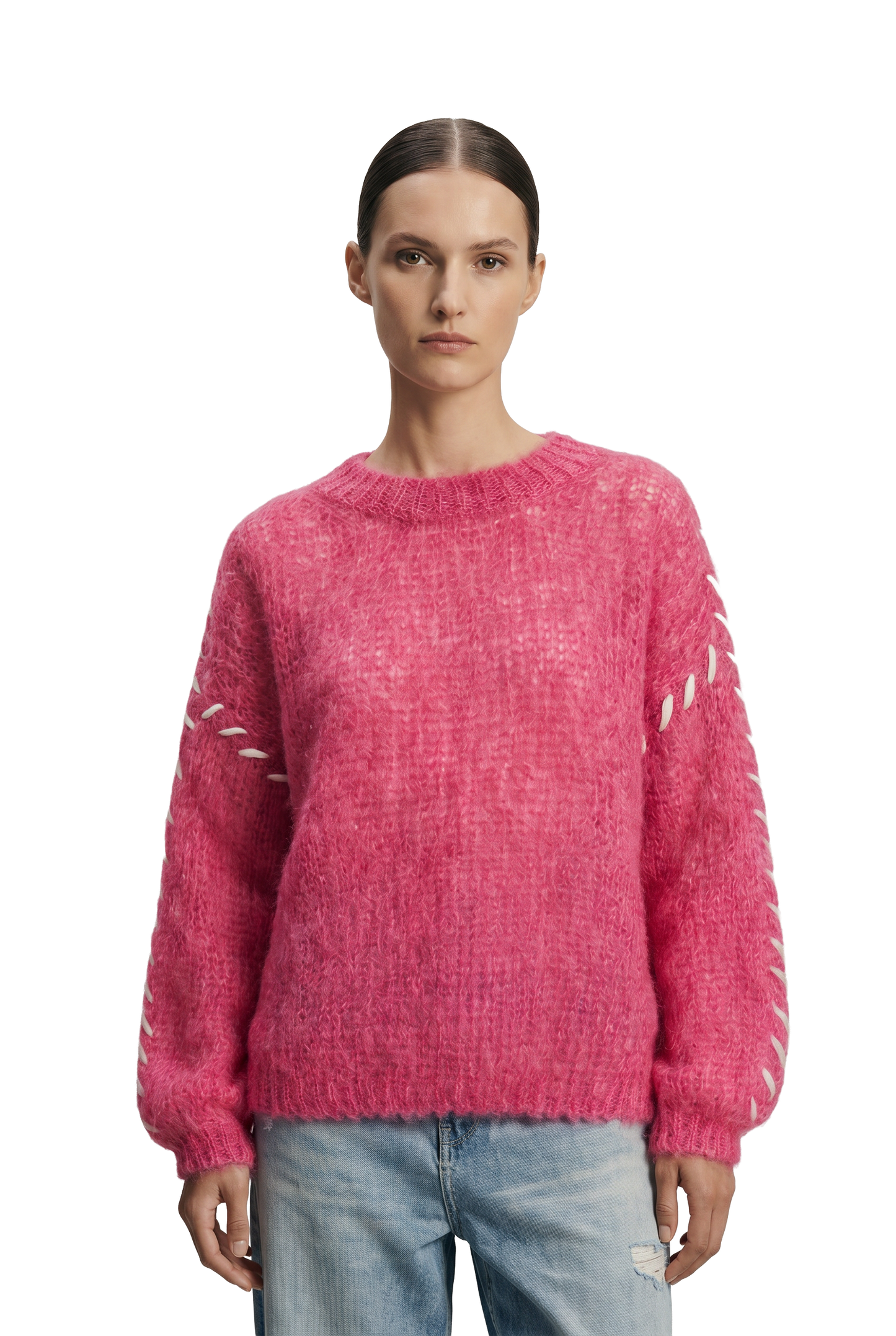 Catia Mohair Stitch Pullover Pink