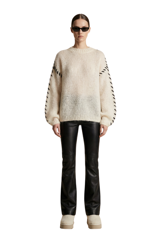 Catia Mohair Stitch Pullover White