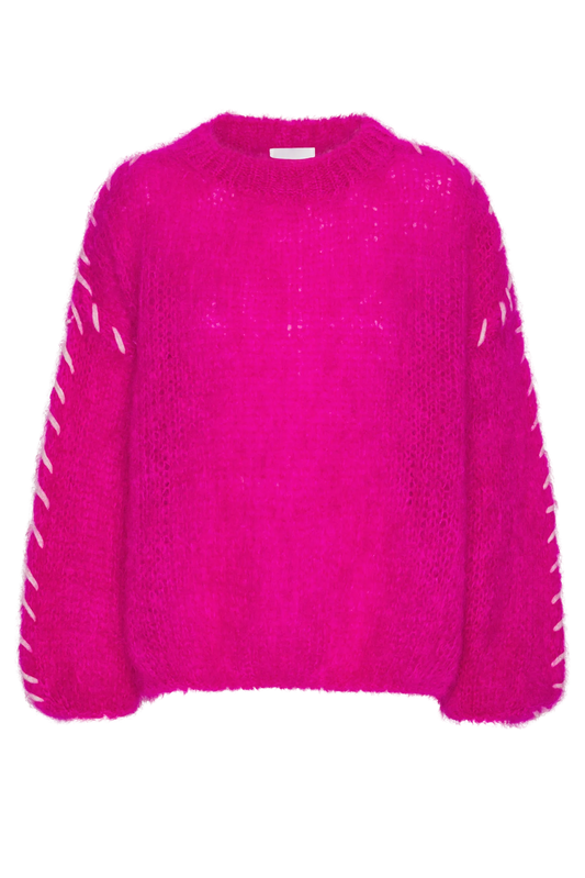 Catia Mohair Stitch Pullover Neon Pink