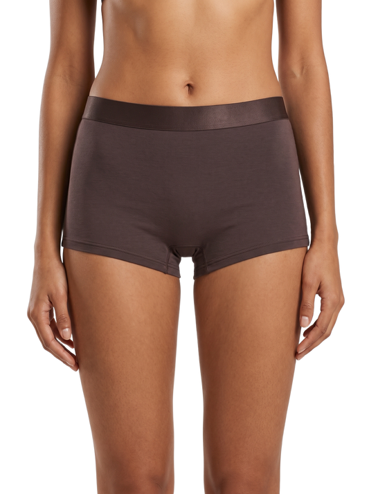 Iconic Boy Shorts Dark Brown