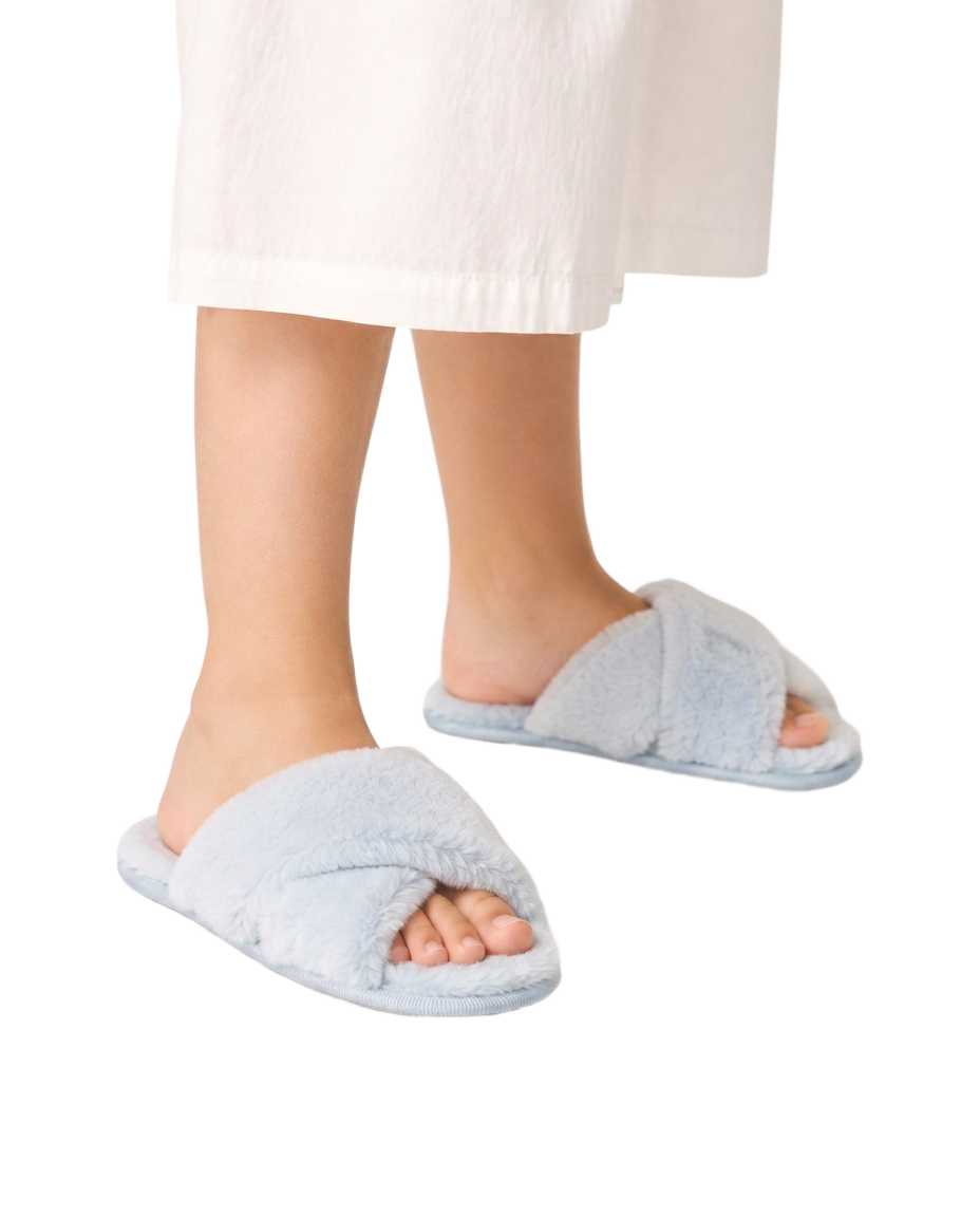 Lou Slippers Light Blue Kids