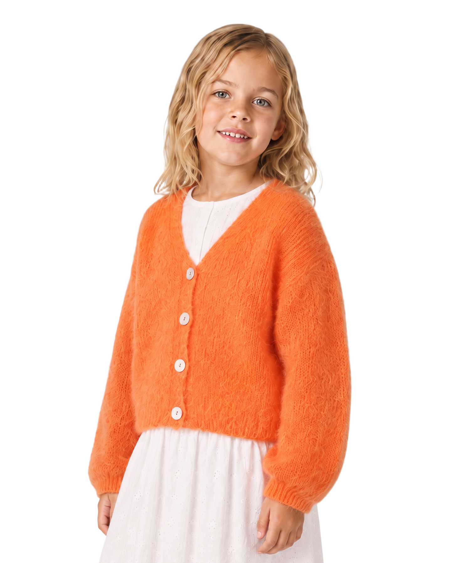 Cornelia Cardigan Kids Burnt Orange