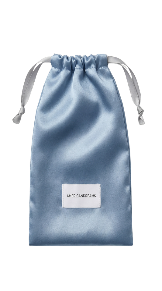 Cheri Silk Sleeping Mask Light Blue