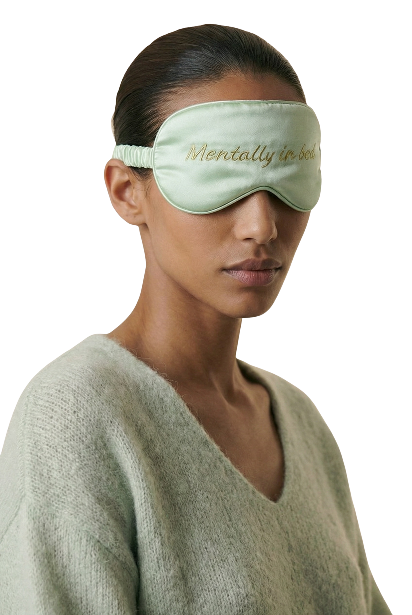 Cheri Silk Sleeping Mask Tea Green
