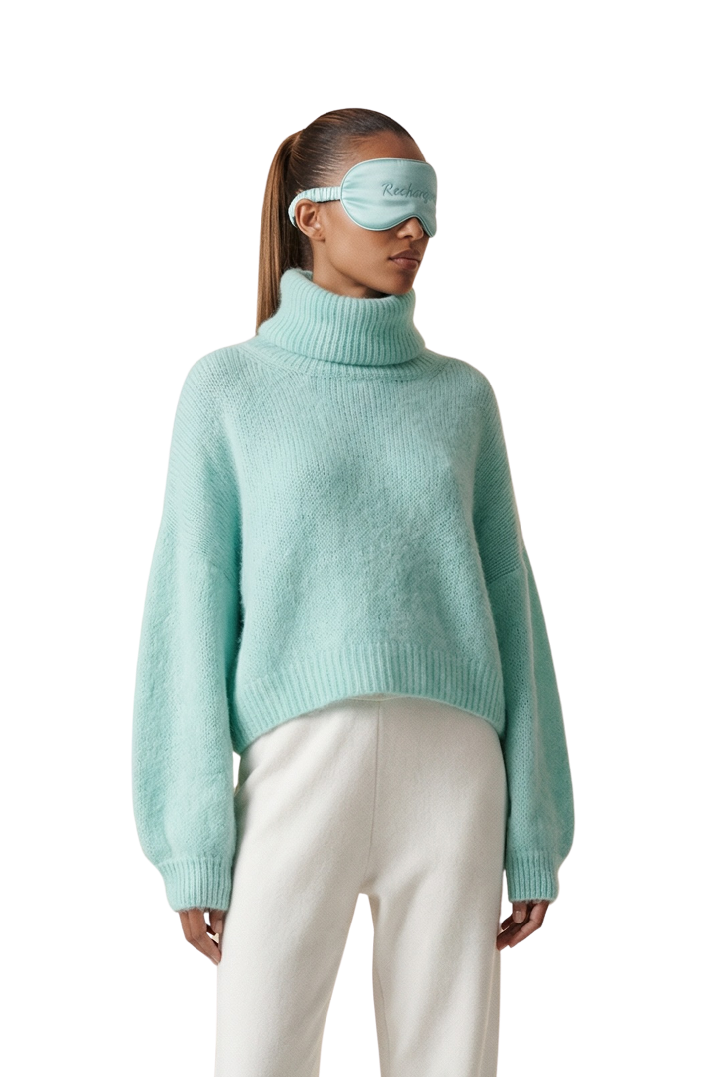 Cheri Silk Sleeping Mask Seafoam Green