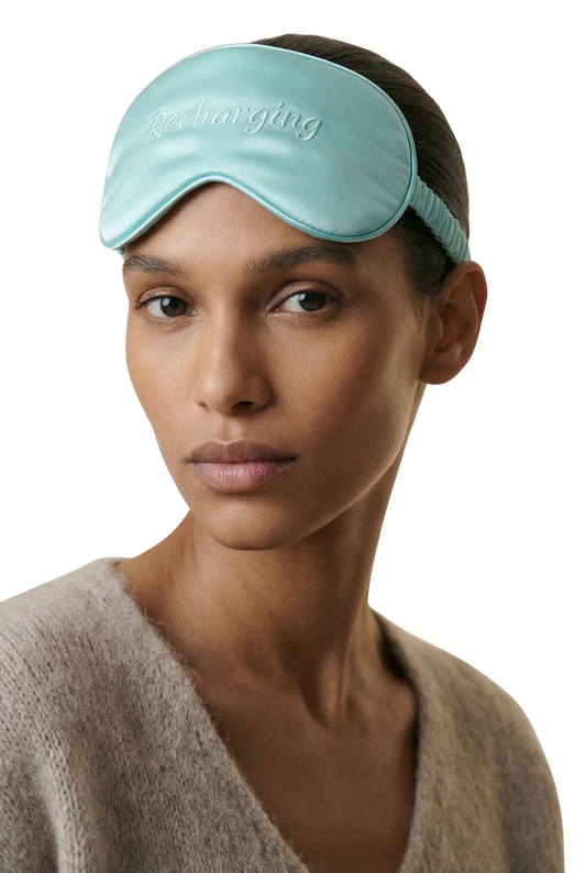 Cheri Silk Sleeping Mask Seafoam Green