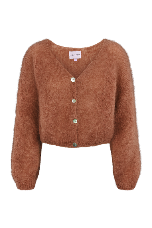 Cornelia Cropped Cardigan Rust