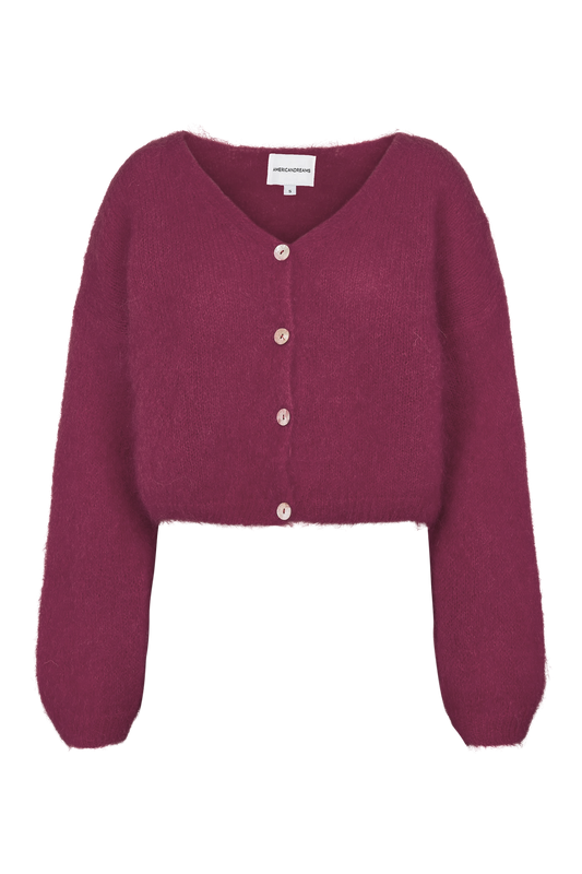 Cornelia Cropped Cardigan Bordeaux