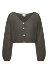 Cornelia Cropped Cardigan Dark Taupe