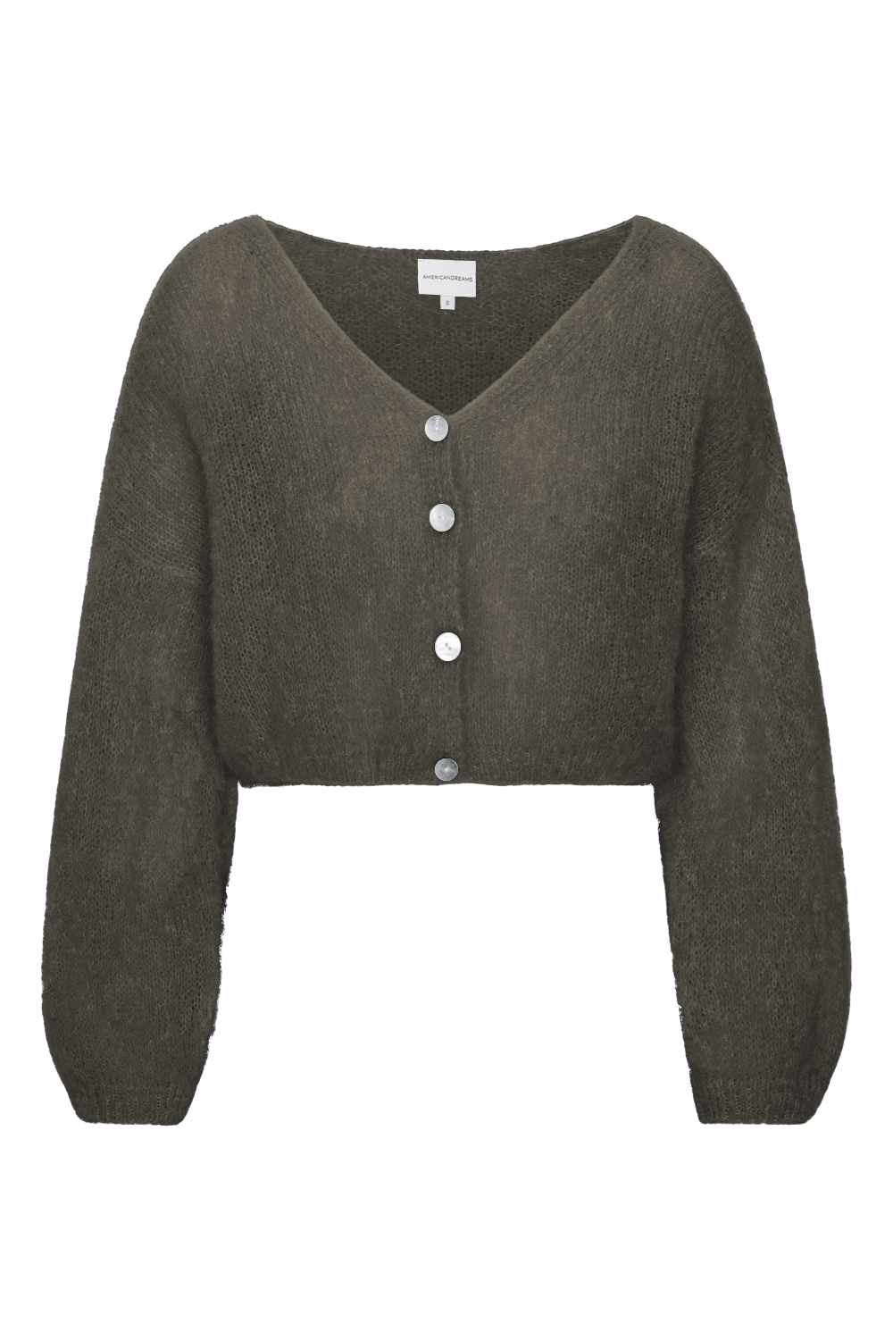 Cornelia Cropped Cardigan Dark Taupe