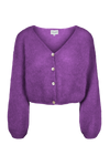 Cornelia Cropped Cardigan Deep Purple