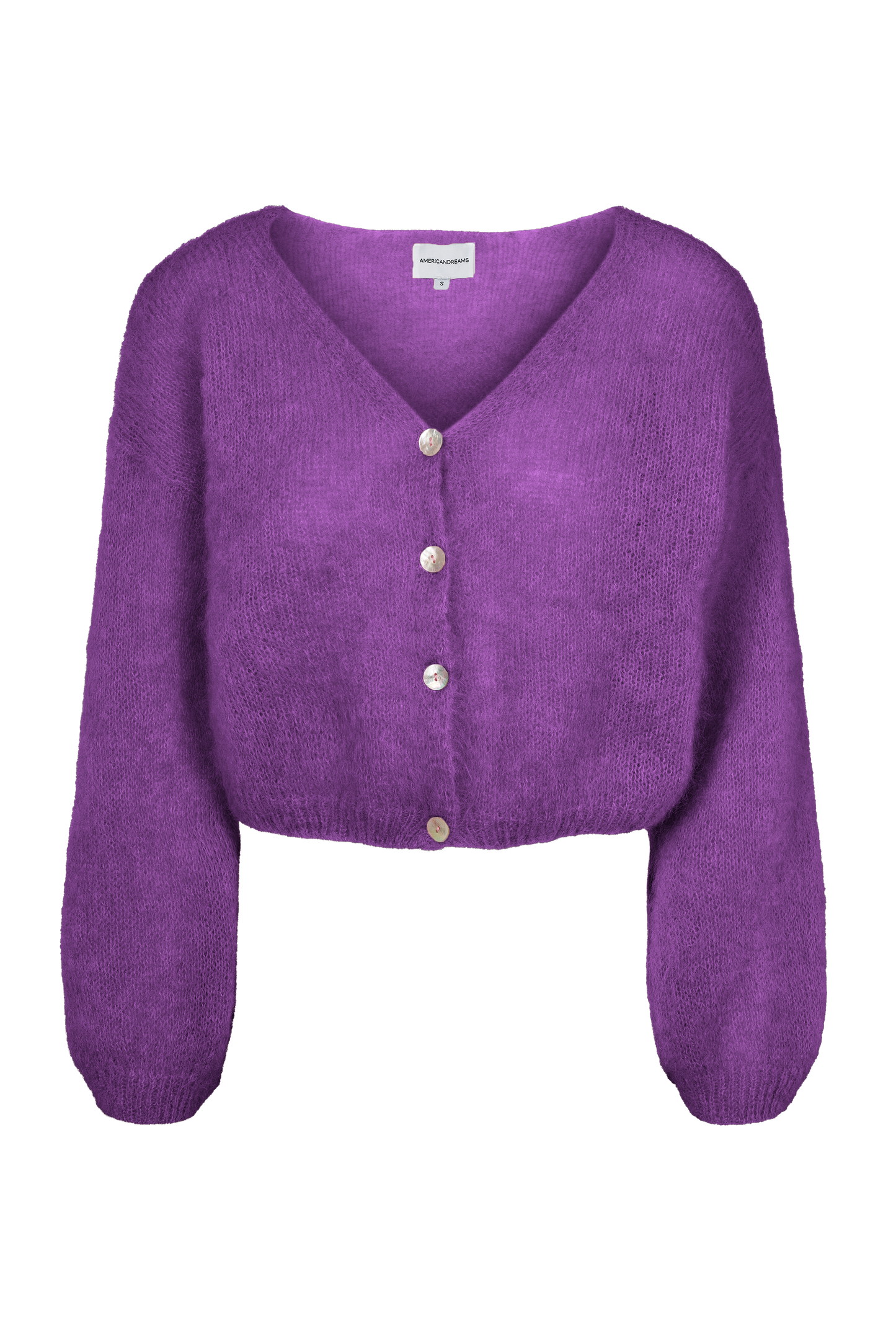 Cornelia Cropped Cardigan Deep Purple