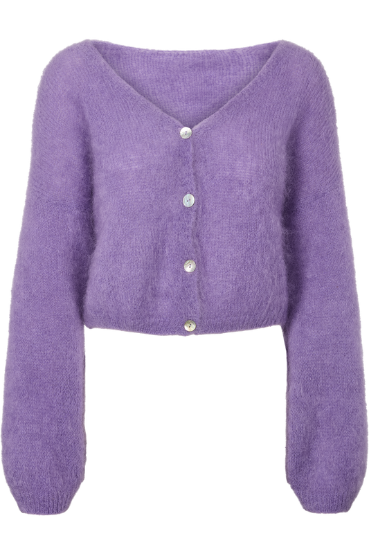 Cornelia Cropped Cardigan Lilac