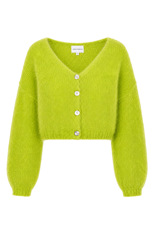 Cornelia Cropped Cardigan Lime