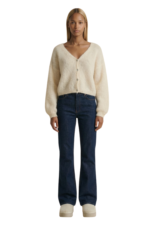 Cornelia Cropped Cardigan Almond