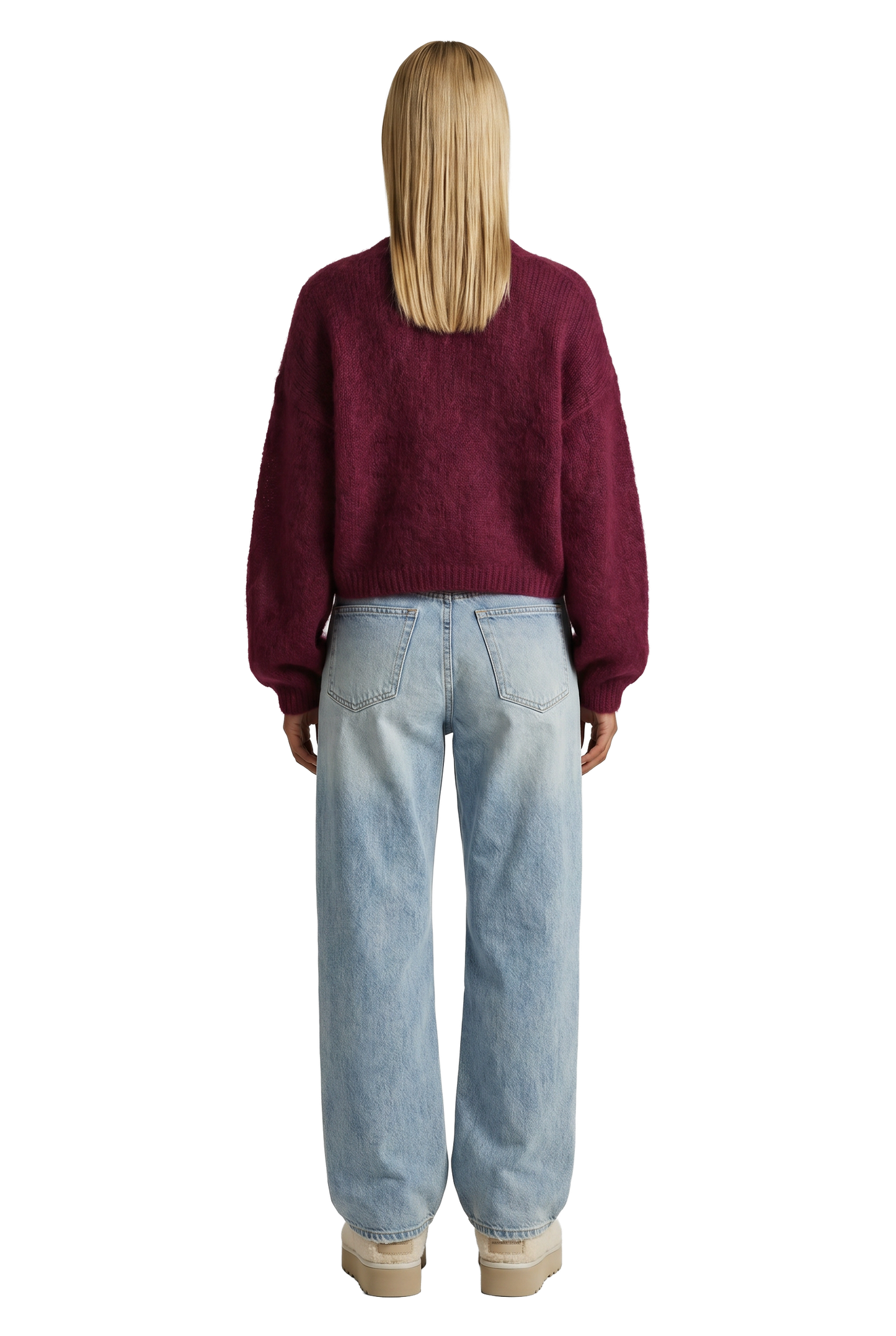 Cornelia Cropped Cardigan Bordeaux