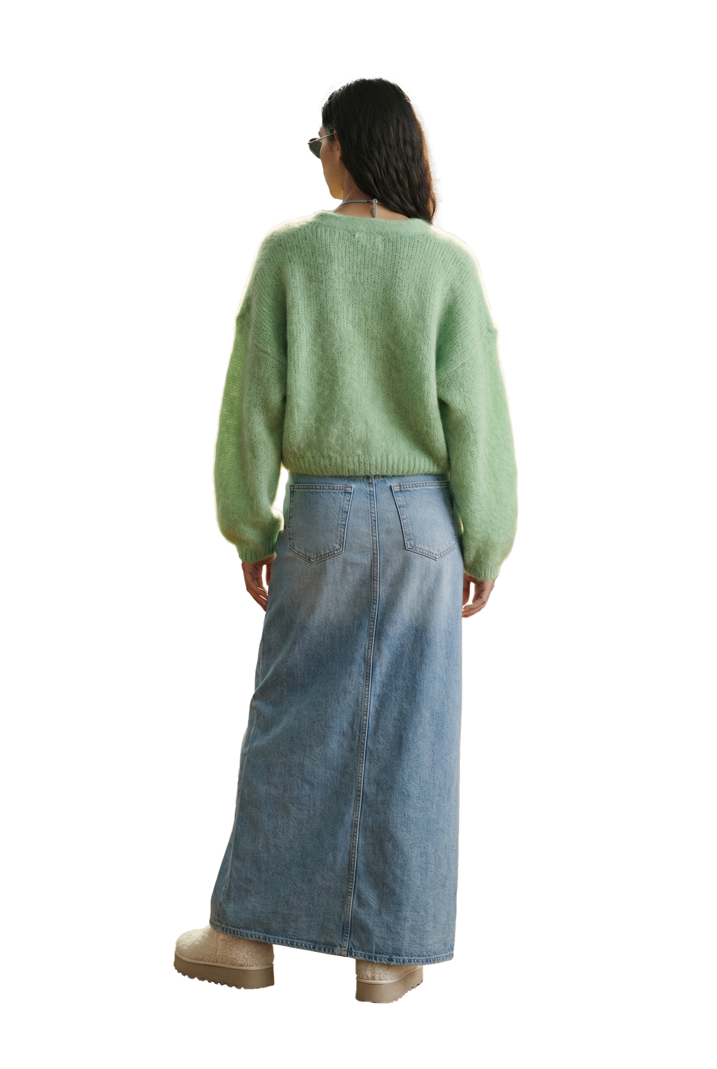 Cornelia Cropped Cardigan Green Tea