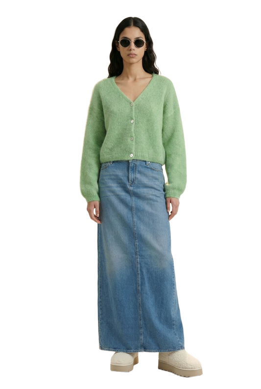 Cornelia Cropped Cardigan Green Tea