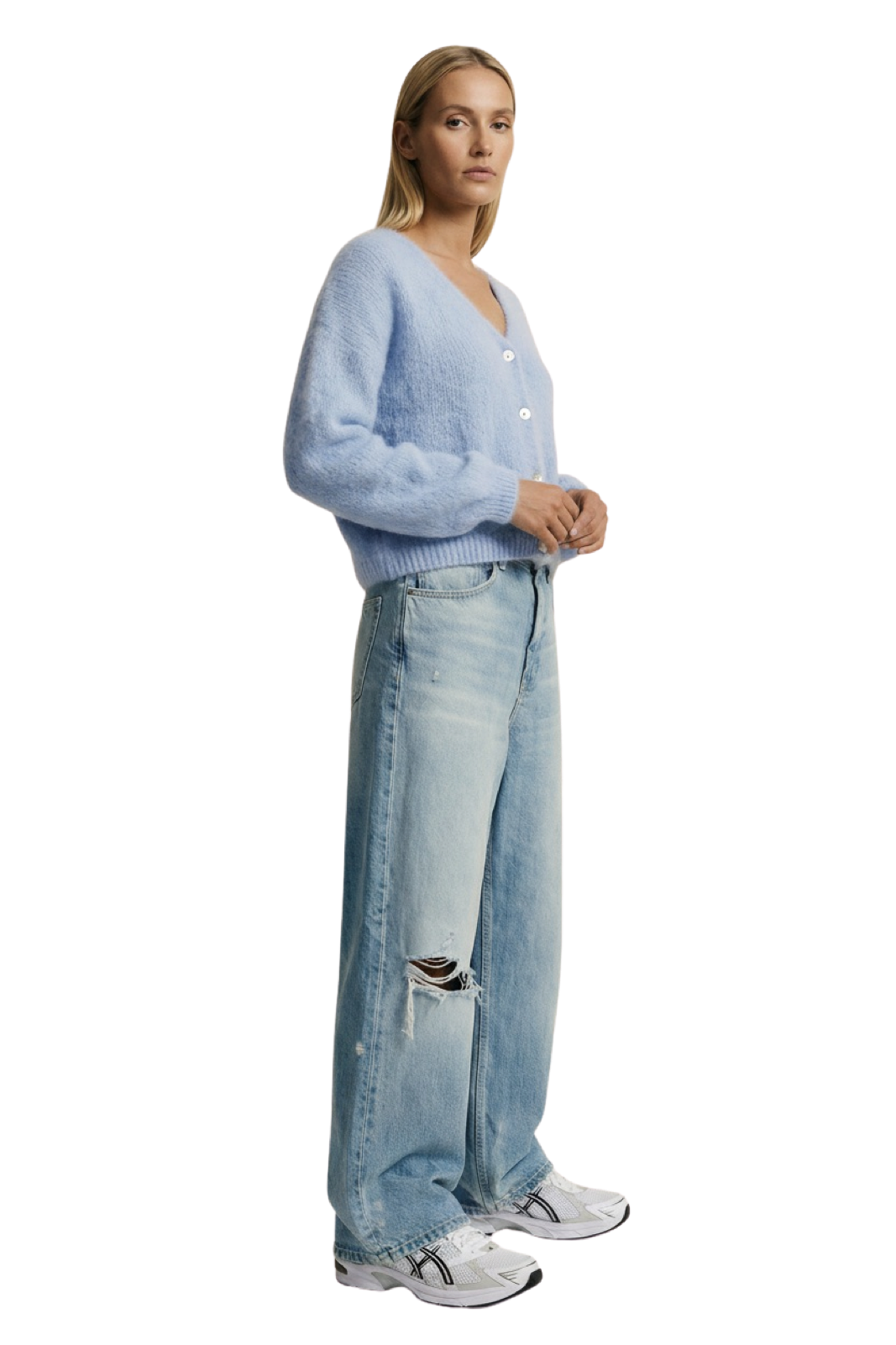 Cornelia Cropped Cardigan Light Blue