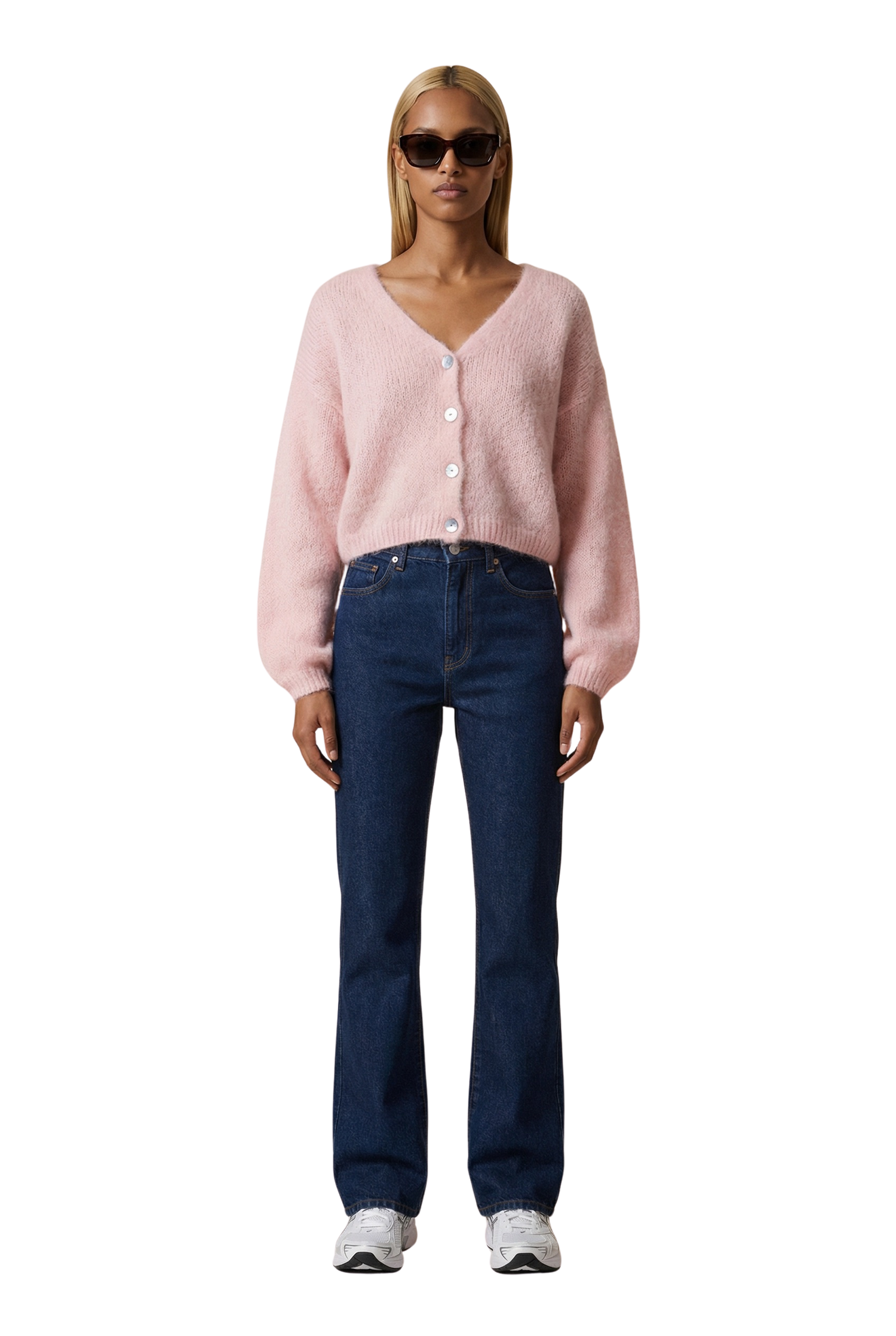 Cornelia Cropped Cardigan Light Pink | Americandreams