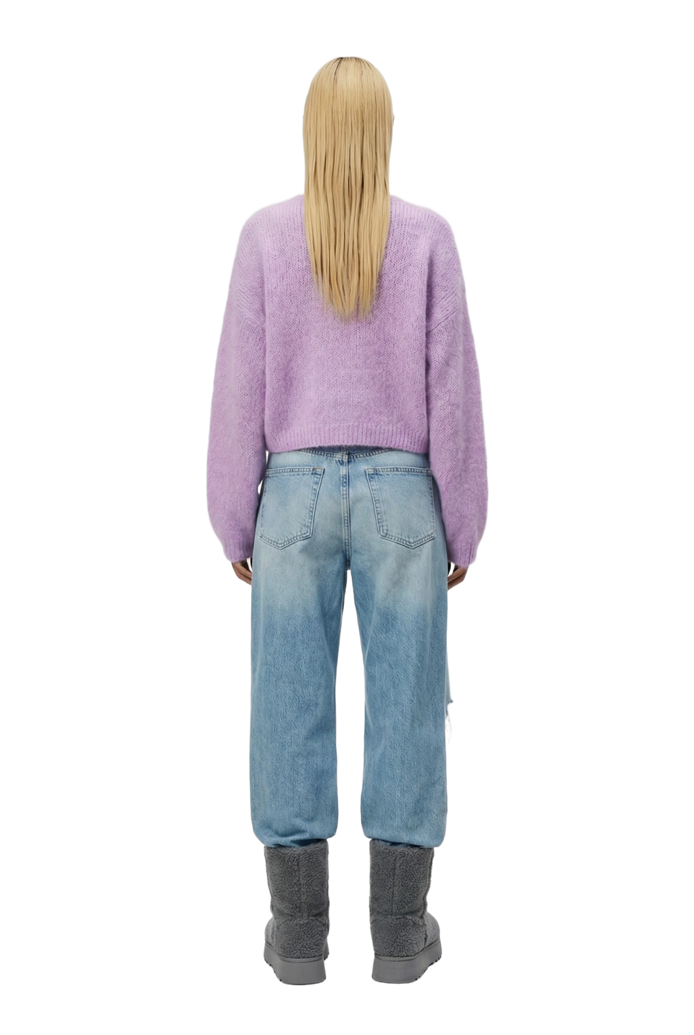 Cornelia Cropped Cardigan Light Purple