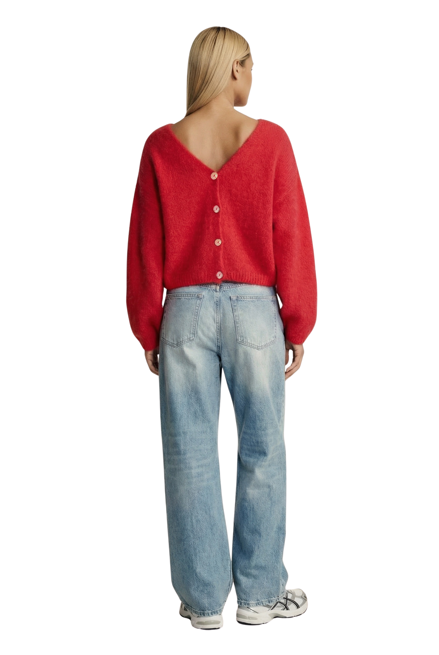 Cornelia Cropped Cardigan Lipstick Red