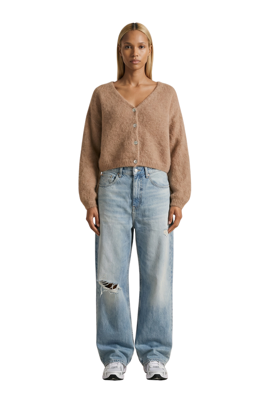 Cornelia Cropped Cardigan Medium Brown