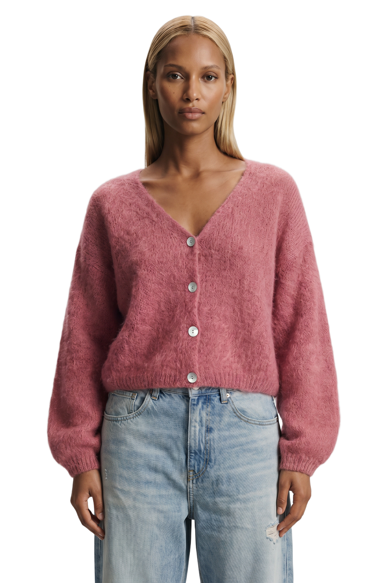 Cornelia Cropped Cardigan Old Rose