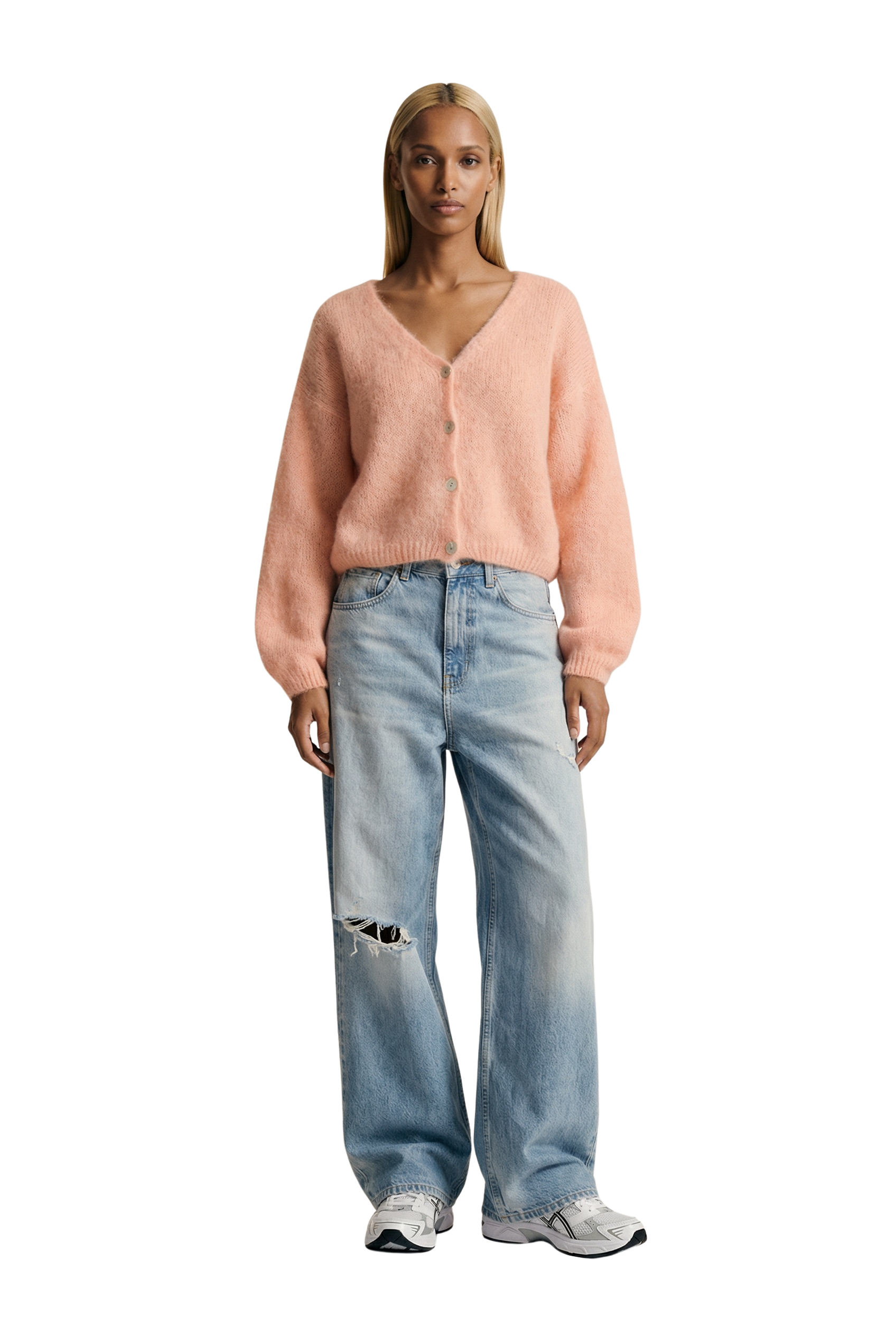 Cornelia Cropped Cardigan Peach | Americandreams Cornelia Cropped Cardigan Peach | Americandreams